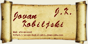 Jovan Kobiljski vizit kartica
